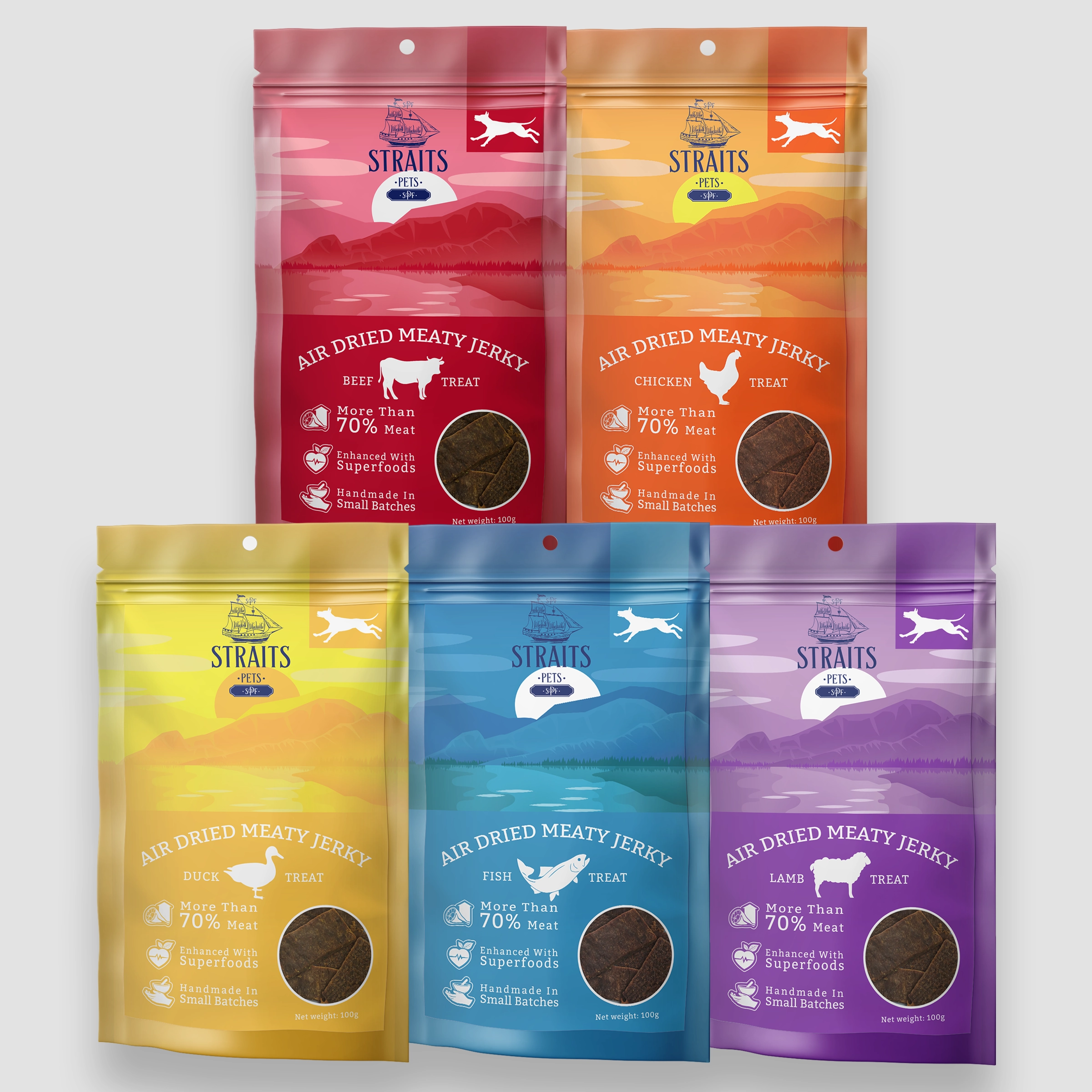 Straits Pets Air Dried Meaty Jerky Dog Treats (Fish)