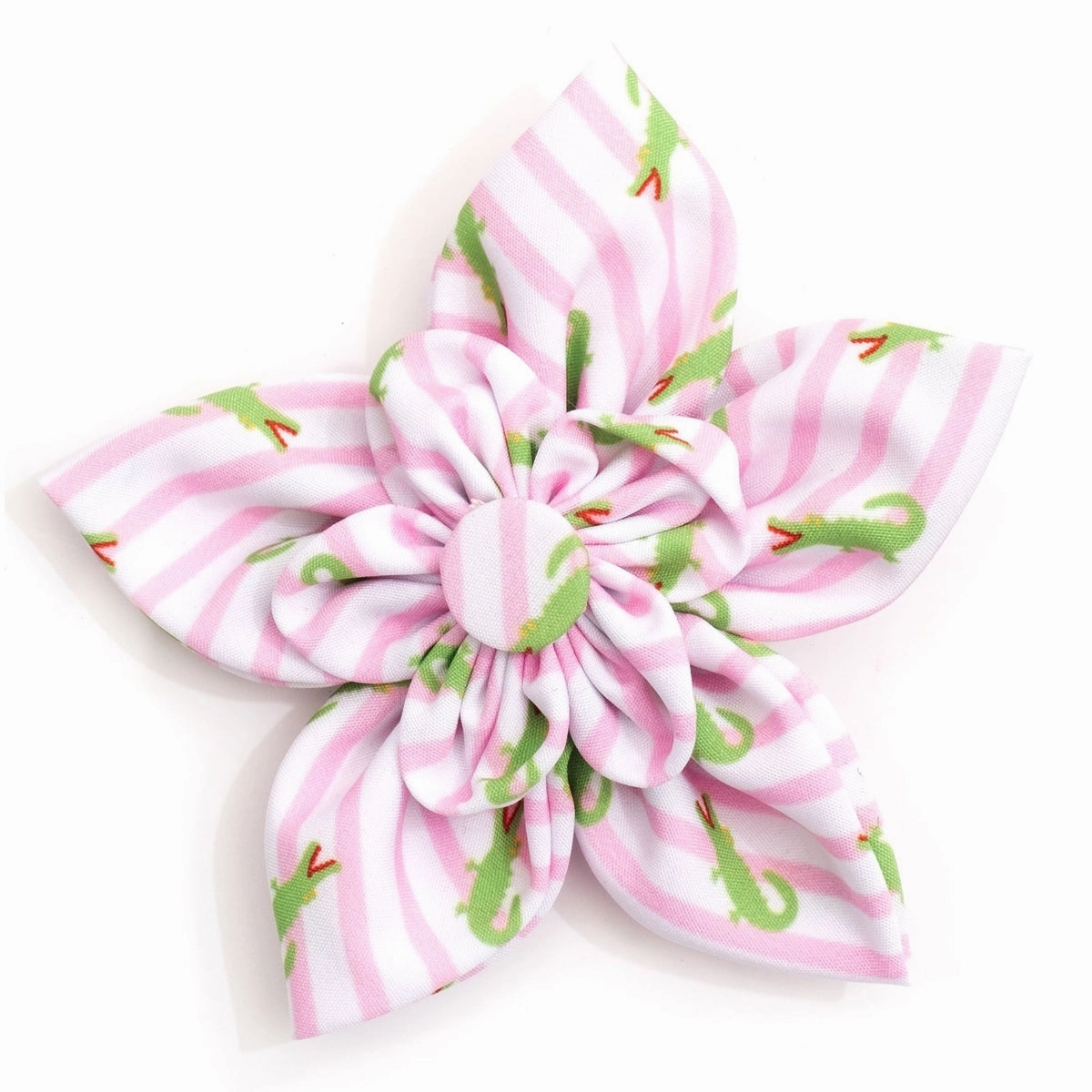 Stripe Alligators Dog Collar Flower dog collar accessory,collar decor