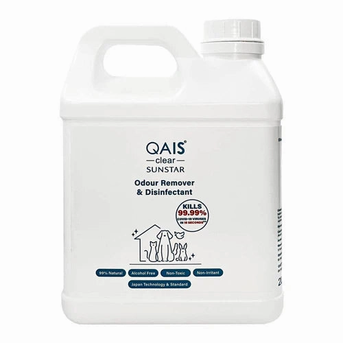 Sunstar QAIS Clear Natural Odour Remover & Disinfectant Spray For Human & Pets