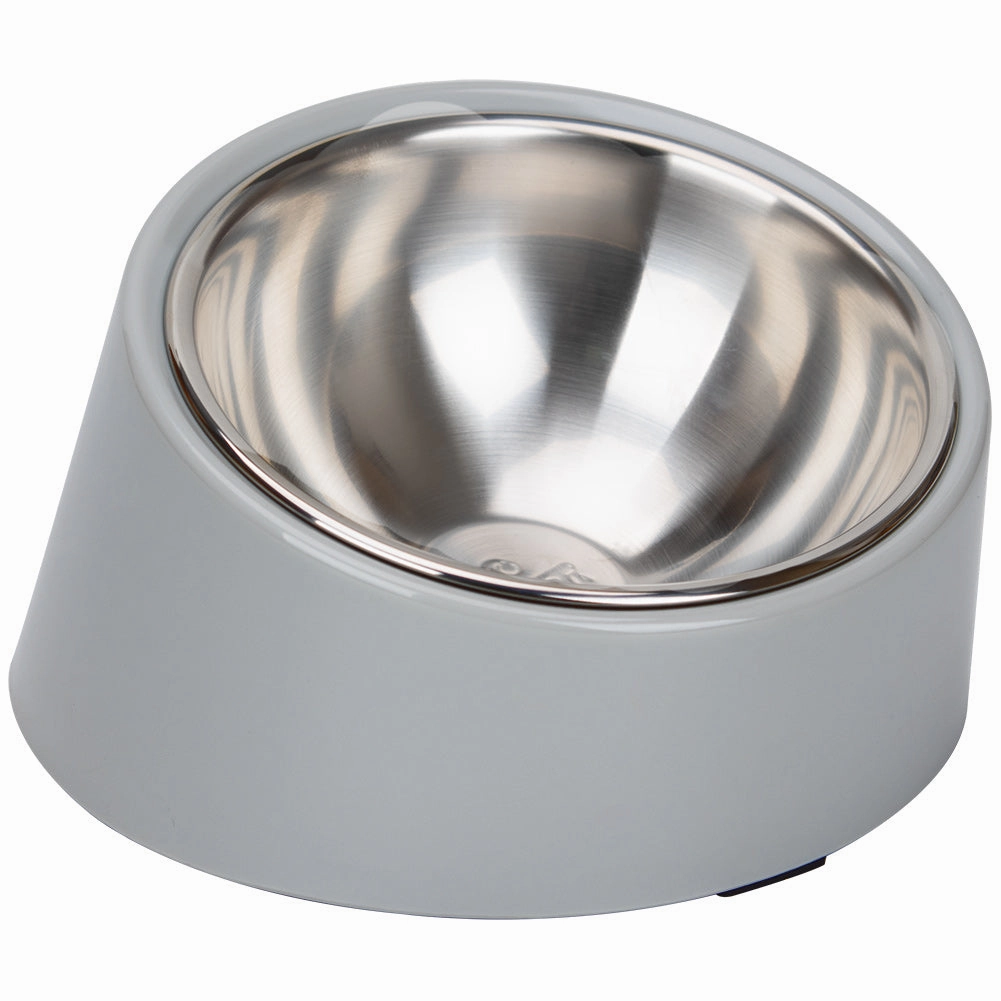 Super Design 15 Slanted Bowl - Grey dog supplements,home vitamins