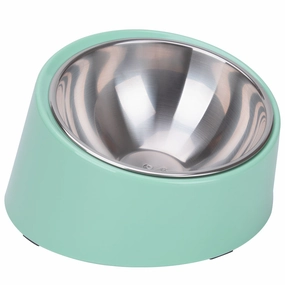 Super Design 15 Slanted Bowl - Mint Green dog supplements,home vitamins