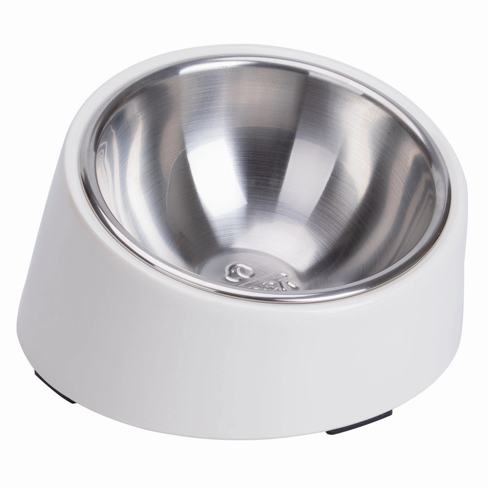 Super Design 15 Slanted Bowl - White dog supplements,home vitamins