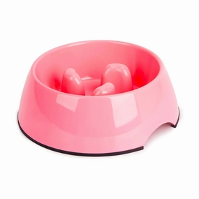 Super Design Slow Feed Bowl - Pink dog supplements,home vitamins