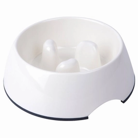 Super Design Slow Feed Bowl - White dog supplements,home vitamins