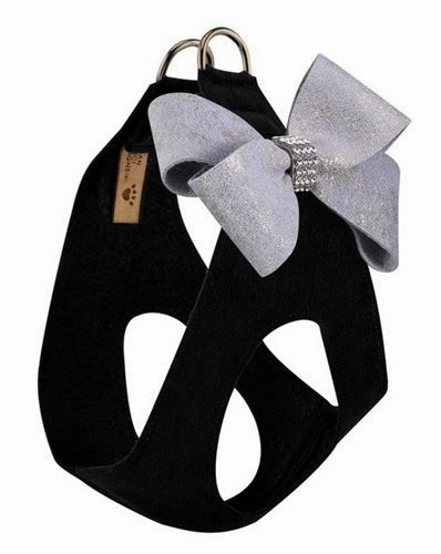 Susan Lanci Black with Platinum Glitzerati Nouveau Bow Step in Harness