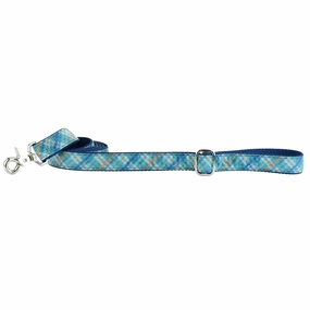 Swiss Velvet Dog Leash Blue Plaid dog mobility,outdoor pet aid