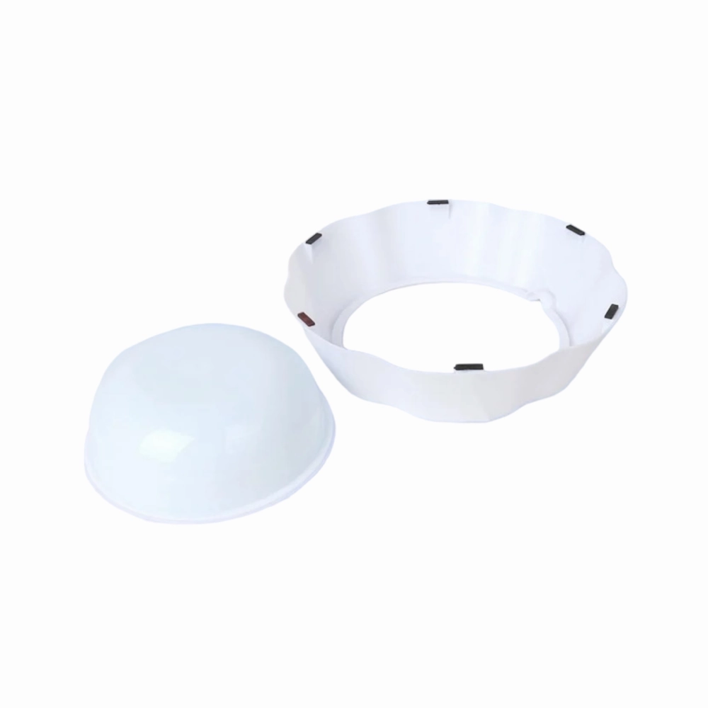 Talking Dog Club Water Fountain Bowl for Dogs (White/Blue)