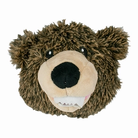 Tall Tails 2-in-1 Dog Toy - Grizzly Head 4" (with spikey squeaker ball hidden inside!) fetch toy,dog ball
