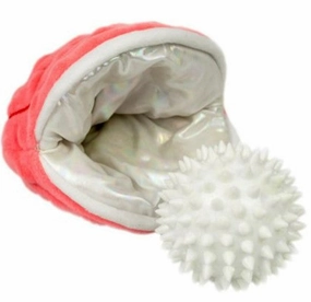 Tall Tails 2-in-1 Dog Toy - Oyster w/ Pearl fetch toy,dog ball