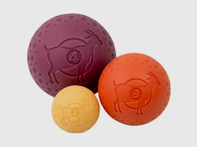 Tall Tails Natural Rubber Dog Toy - GOAT Ball Purple 4" fetch toy,dog ball