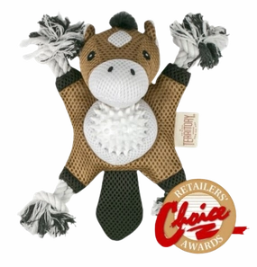 Territory 2-In-1 Dog Toy - Farm Horse 10" fetch toy,dog ball