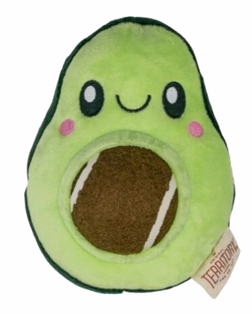 Territory 2-In-1 Plush Dog Toy - Avocado with Removable Fetch Ball 6" fetch toy,dog ball