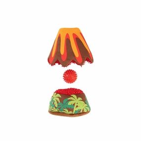 Territory 3-In-1 Plush Dog Toy - Volcano with Removable Fetch Ball 6" fetch toy,dog ball