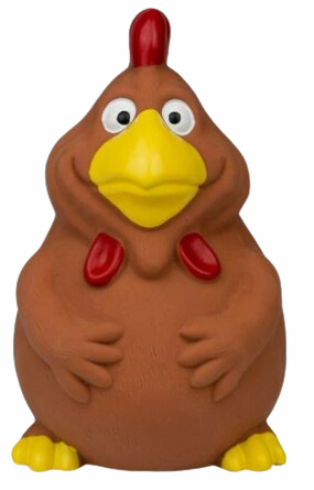 Territory Latex Squeaker Dog Toy - Chicken 6" fetch toy,dog ball
