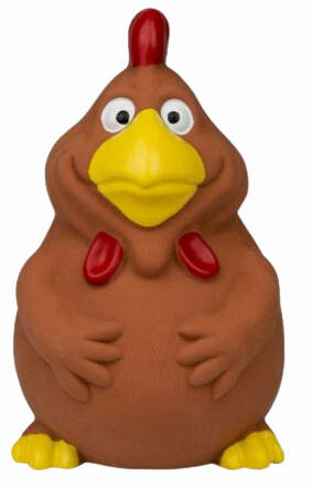 Territory Latex Squeaker Dog Toy - Chicken 6" fetch toy,dog ball
