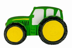 Territory Latex Squeaker Dog Toy - Green Tractor 6" fetch toy,dog ball