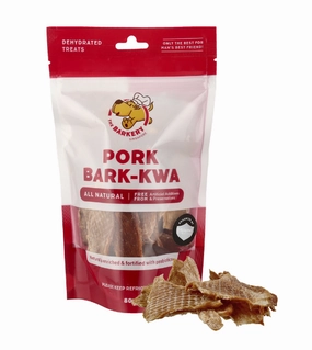 The Barkery Bark Kwa Dehydrated Pork Dog Treats air-dried dog food,dehydrated dog food