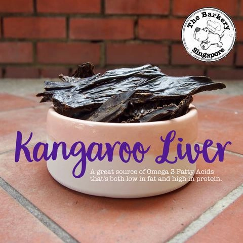 The Barkery Dehydrated Kangaroo Liver Dog Treats pet coat care,skin health