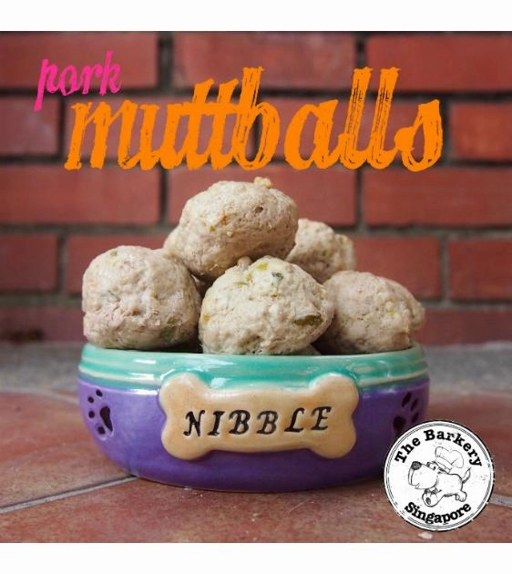 The Barkery Pork Muttballs Meal Toppers Frozen Dog Food raw dog food,fresh pet meals