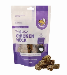 The Barkery Probiotic Chicken Neck Dog Treats dog chews,dog bones