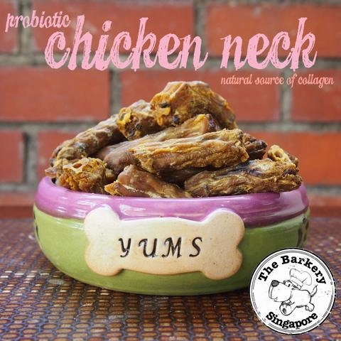 The Barkery Probiotic Chicken Neck Dog Treats