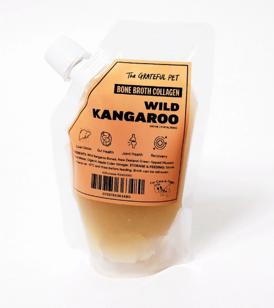 The Grateful Pet Bone Broth Collagen for Dogs & Cats (Kangaroo) dog hygiene,clean pet