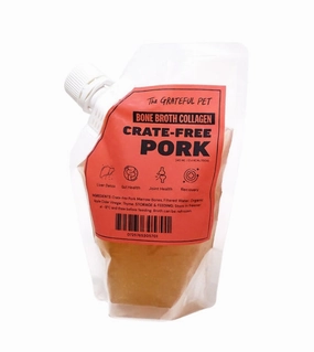 The Grateful Pet Bone Broth Collagen for Dogs & Cats (Pork) raw dog food,fresh pet meals