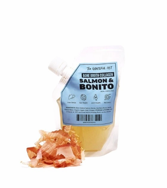 The Grateful Pet Bone Broth Collagen for Dogs & Cats (Salmon & Bonito)