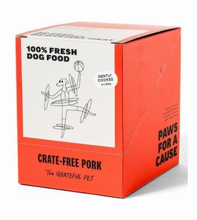 The Grateful Pet Cooked Dog Food (Crate-Free Pork) raw dog food,fresh pet meals