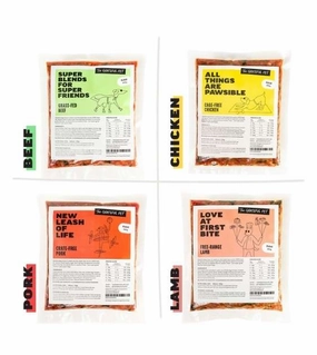 The Grateful Pet Raw Dog Food Starter Pack (4-Pouch Raw Mix) raw dog food,fresh pet meals