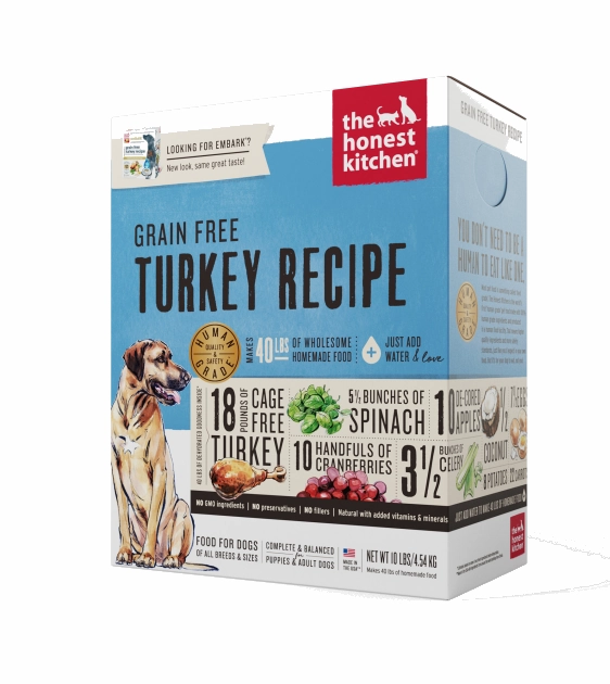 The Honest Kitchen Embark Dehydrated Dog Food (Grain Free Turkey Recipe) air-dried dog food,dehydrated dog food