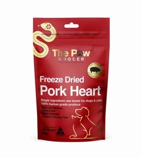 The Paw Grocer Freeze Dried Cat & Dog Treats (CNY Special Edition Pork Heart) freeze-dried dog food,lightweight pet food