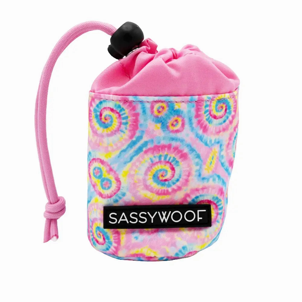Treat Pouch - Groovy Good Vibes treat storage jar,dog treat container,pet snack jar