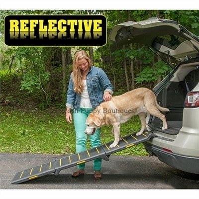 Tri-Fold Extra Wide Reflective Ramp treat storage jar,dog treat container,pet snack jar