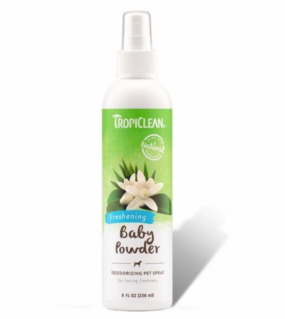 TropiClean Baby Powder Deodorizing Pet Spray (Soft and Fresh) dog immunity,pet immune support