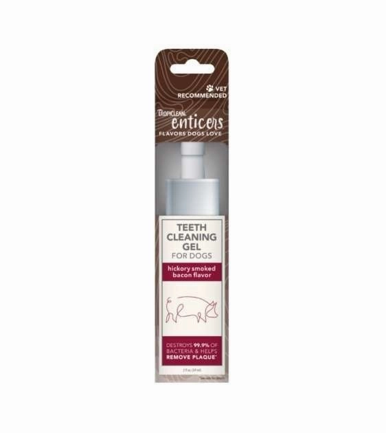 TropiClean Enticers - No Brushing Teeth Cleaning Gel for Dogs (Hickory Smoked Bacon) dog immunity,pet immune support