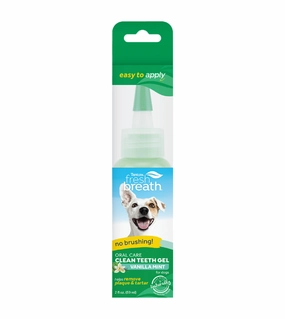 TropiClean Fresh Breath No Brushing Oral Care Clean Teeth Gel for Dogs (Vanilla Mint) pet coat care,skin health