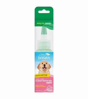 TropiClean Fresh Breath No Brushing Oral Care Clean Teeth Gel for Puppy pet housekeeping,dog mess kit