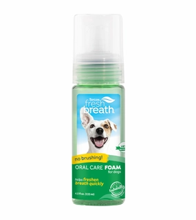 Tropiclean Fresh Breath No Brushing Oral Care Foam for Dogs pet coat care,skin health