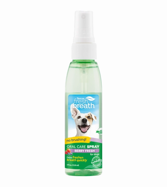 Tropiclean Fresh Breath No Brushing Oral Care Spray for Dogs (Berry Fresh) dog immunity,pet immune support