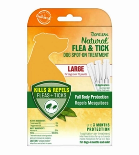TropiClean Natural Flea & Tick Spot On for Dogs dog immunity,pet immune support