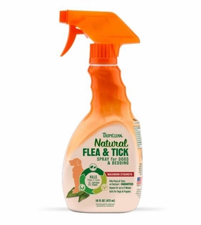 TropiClean Natural Flea & Tick Spray for Dogs pet housekeeping,dog mess kit