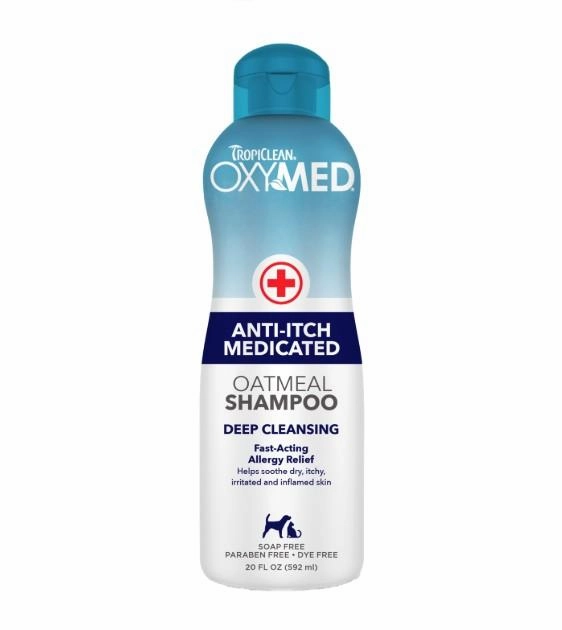 TropiClean OxyMed (Anti-Itch Medicated) Oatmeal Shampoo For Cats & Dogs dog shampoo,bathing supplies