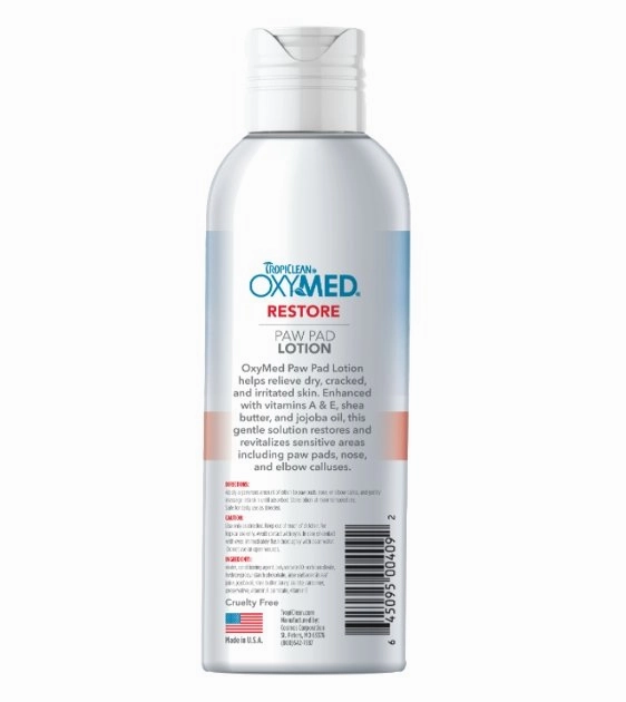 TropiClean OxyMed (Restore) Paw Pad Lotion For Dogs And Cats