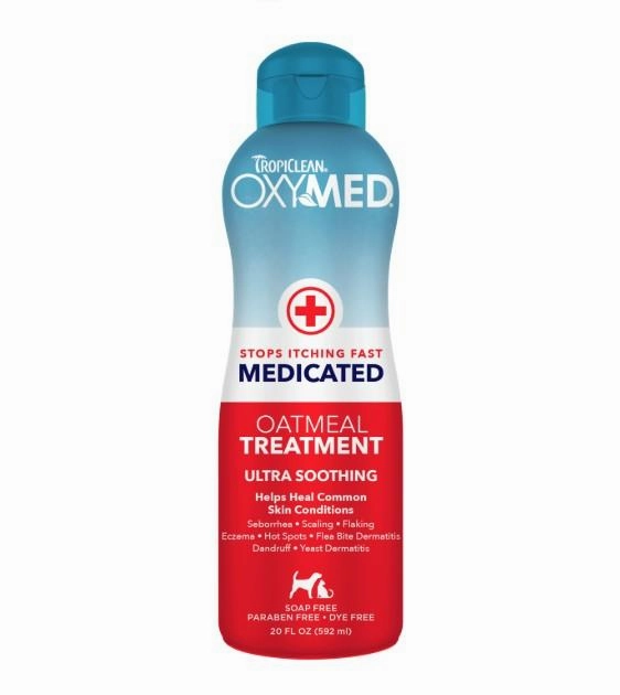 TropiClean OxyMed (Stop Itching Fast Medicated) Oatmeal Treatment Rinse For Cats & Dogs dog immunity,pet immune support