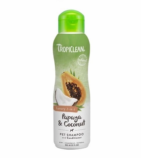TropiClean Papaya & Coconut 2-In-1 Cat & Dog Shampoo & Conditioner dog immunity,pet immune support