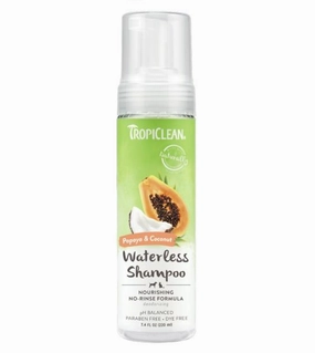 TropiClean Waterless Nourishing Papaya & Coconut Shampoo For Cats & Dogs dog immunity,pet immune support