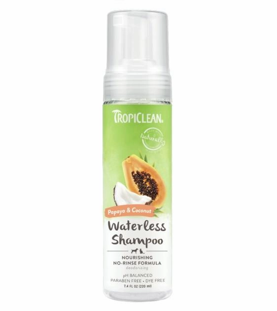 TropiClean Waterless Nourishing Papaya & Coconut Shampoo For Cats & Dogs dog immunity,pet immune support