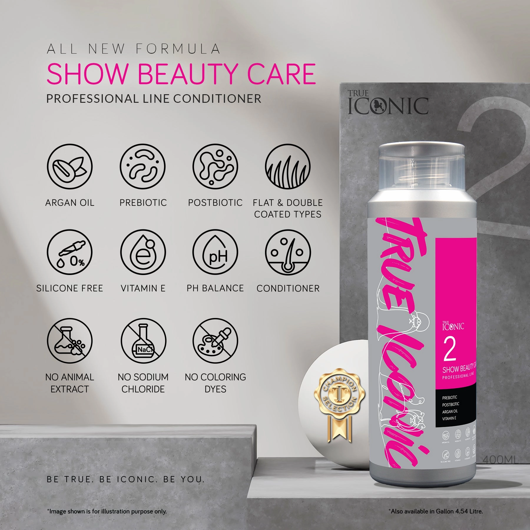 TRUE ICONIC Show Beauty Care Moisturizing Conditioner for Dogs