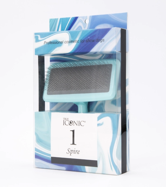 TRUE ICONIC Spire No.1 Slicker Brush (Blue) interactive dog toy,tech pet toy